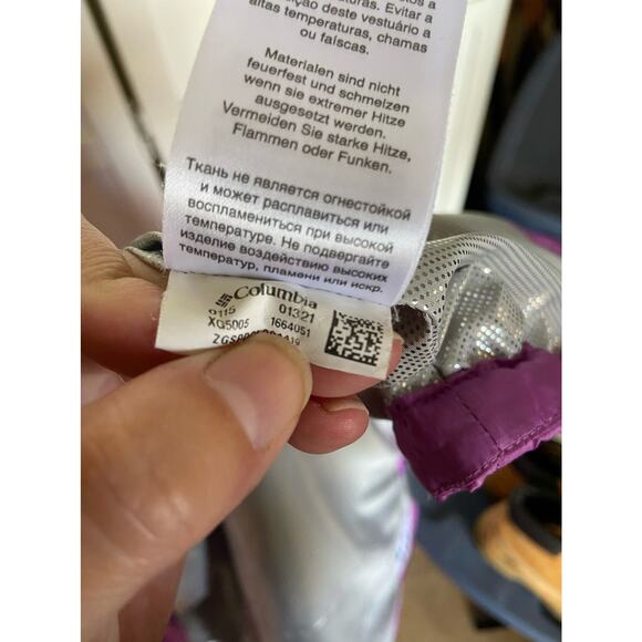 Columbia Girls‎ Jacket Size Medium 10 12 Quilted Lightweight Lavender Coat - Picture 6 of 7